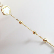 Cargar imagen en el visor de la galería, 18k yellow gold bracelet for kids with guardian angel, made in Italy 5.91 in.