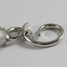 Load image into Gallery viewer, SOLID 18K WHITE GOLD NECKLACE WITH TRIBAL PENDANT DIAMONDS DIAMOND MADE IN ITALY.