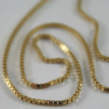 Load image into Gallery viewer, SOLID 18K YELLOW GOLD CHAIN NECKLACE WITH 1mm VENETIAN LINK 23.6" MADE IN ITALY.