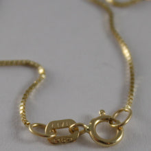 Cargar imagen en el visor de la galería, 18K YELLOW GOLD CHAIN MINI 0.7 MM VENETIAN SQUARE LINK 19.70 INCH. MADE IN ITALY.
