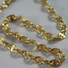 Load image into Gallery viewer, SOLID 18K YELLOW GOLD CHAIN NECKLACE SAILOR'S NAVY LINK 19.68 IN. MADE IN ITALY.