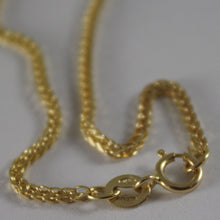 Cargar imagen en el visor de la galería, SOLID 18K YELLOW GOLD CHAIN NECKLACE WITH EAR LINK, 17.72 IN. MADE IN ITALY.