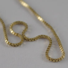Cargar imagen en el visor de la galería, 18K YELLOW GOLD CHAIN NECKLACE VENETIAN 0.9 mm LINK, 15.75 INCHES MADE IN ITALY.