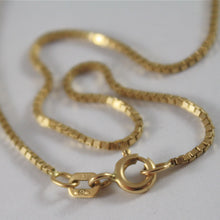 Load image into Gallery viewer, SOLID 18K YELLOW GOLD CHAIN NECKLACE WITH 1mm VENETIAN LINK 23.6" MADE IN ITALY.