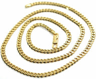 MASSIVE 18K GOLD GOURMETTE CUBAN CURB CHAIN 4 MM 22 INCH. NECKLACE MADE IN ITALY