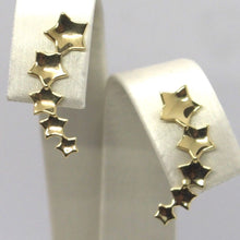 Load image into Gallery viewer, 18k yellow gold pendant star earrings, length 20mm, Made in Italy
