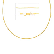 Solid 18k yellow gold omega chain, length 17.7