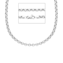 Load image into Gallery viewer, 18k white gold chain 17.70 in, dome round circle rolo link 2.5 mm, made in Italy
