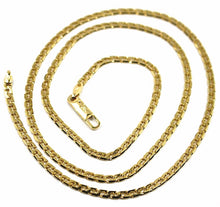 Load image into Gallery viewer, SOLID 18K GOLD GOURMETTE CUBAN CURB 18K YELLOW GOLD CHAIN OVAL WAVE 2.5mm, 24&quot;
