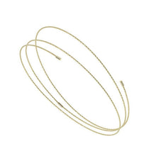 Load image into Gallery viewer, 18K YELLOW GOLD BANGLE RIGID BRACELET, ELASTIC WORKED MULTI 3 THIN 0.5mm WIRES
