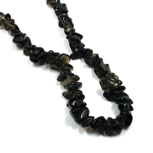 Load image into Gallery viewer, 18k yellow gold necklace 20&quot; with 7-10mm brown smoky quartz nuggets
