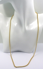 Load image into Gallery viewer, Solid 18k yellow gold 2mm smooth balls ball spheres chain, length 60cm 24&quot;
