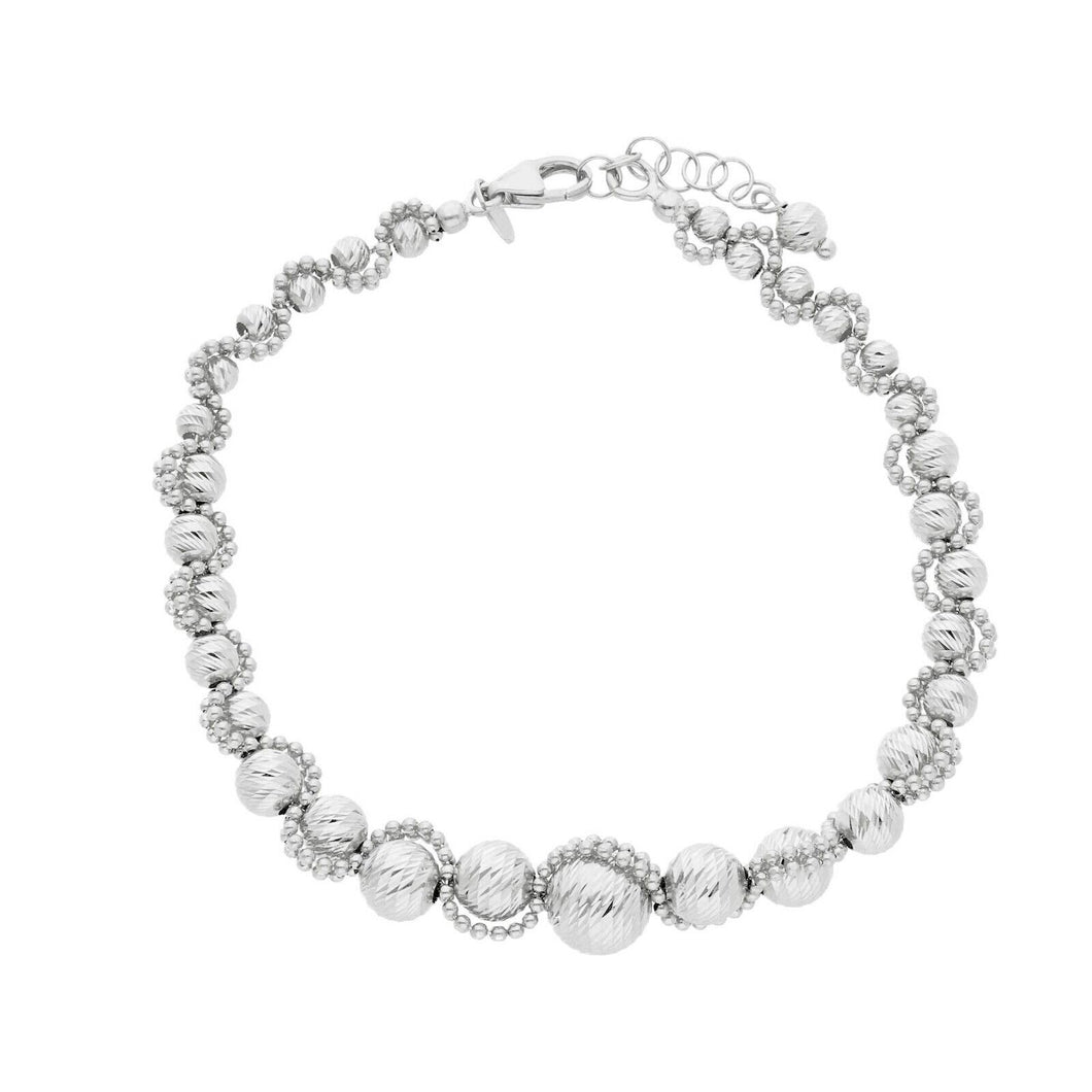 18k white gold bracelet 7.5