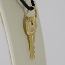 Load image into Gallery viewer, 18K YELLOW GOLD FLAT KEY SMOOTH PENDANT CHARM, LUCKY, SECRET, LOVE MADE IN ITALY
