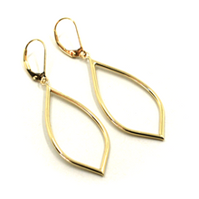 Load image into Gallery viewer, 18k yellow gold pendant 55mm earrings with big smooth 40X19mm tubular drops
