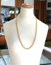 Load image into Gallery viewer, 18k yellow gold big 6.7mm oval anchor mariner nautical rounded chain 23.6&quot; 60cm
