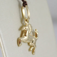 Load image into Gallery viewer, 18K YELLOW GOLD ROUNDED HORSE PENDANT CHARM 22 MM SMOOTH BRIGHT MADE IN ITALY
