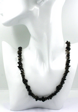 Load image into Gallery viewer, 18k yellow gold necklace 20&quot; with 7-10mm brown smoky quartz nuggets
