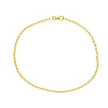 Load image into Gallery viewer, Solid 18k yellow gold rolo circles thin 1.5mm bracelet, 7.5 inches lobster clasp
