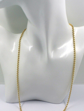 Load image into Gallery viewer, Solid 18k yellow gold 2mm smooth balls ball spheres chain, length 50cm 20&quot;
