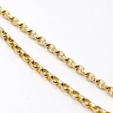 Load image into Gallery viewer, 18K YELLOW &amp; WHITE GOLD NECKLACE WITH DIAMONDS CROSS ROUNDED CENTRAL
