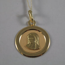 Load image into Gallery viewer, SOLID 18K YELLOW GOLD MEDAL PENDANT,VIRGIN MARY MADONNA, LENGTH 1,06 IN
