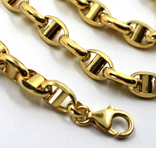 Cargar imagen en el visor de la galería, Pulsera náutica grande de oro amarillo de 18 quilates con ancla ovalada de 6,7 mm y 8,3&quot;
