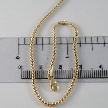 Load image into Gallery viewer, 18K YELLOW GOLD CHAIN LITTLE BASKET ROUND LINK POPCORN 2 MM WIDTH 19.69 IN
