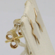 Load image into Gallery viewer, SOLID 18K YELLOW GOLD EARRINGS FLAT STAR, SHINY, SMOOTH, 10 MM, MADE IN ITALY
