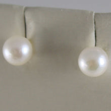 Load image into Gallery viewer, SOLID 18K YELLOW GOLD EARRINGS WITH AKOYA PEARLS 6 MM, MADE IN ITALY
