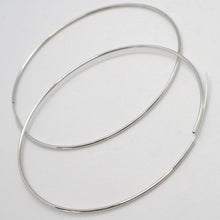 Load image into Gallery viewer, 18K WHITE GOLD ROUND CIRCLE HOOP EARRINGS DIAMETER 60 MM x 1 MM, MADE IN ITALY
