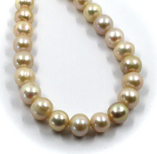 Load image into Gallery viewer, 18k yellow gold 20&quot; necklace 7/7.5mm baroque freshwater round/oval pink pearls
