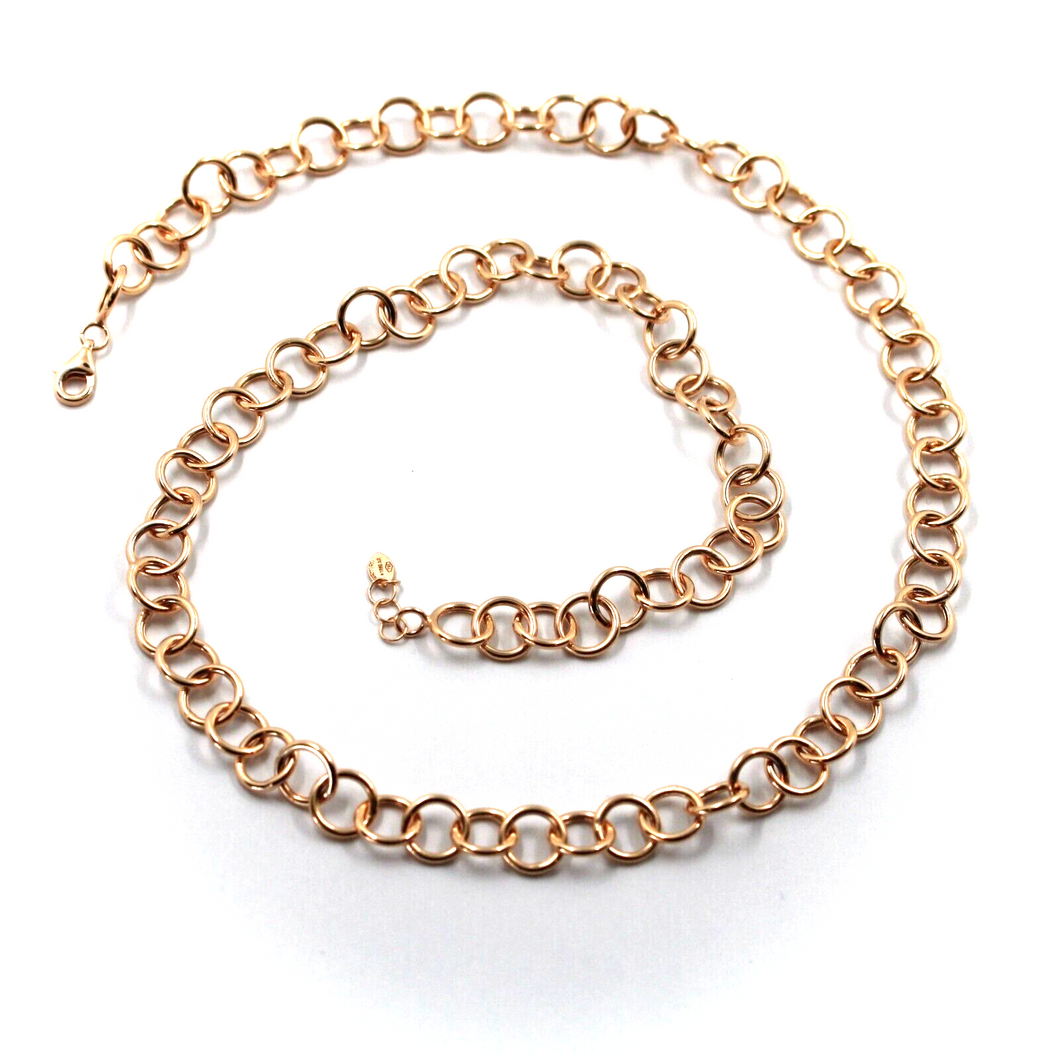 18k rose pink gold chain 20