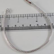 PULSERA DE TENIS DE ORO BLANCO MACIZO DE 18 QUILATES CON CIRCONITAS DE 2,75 QUILATES