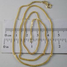 Load image into Gallery viewer, SOLID 18K YELLOW GOLD CHAIN NECKLACE WITH 1MM EAR LINK 23.62 INCH, MADE IN ITALY
