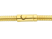 Load image into Gallery viewer, 18k yellow gold omega, gas pipe, rounded 5mm, half tube, spiral bracelet 7.9&quot;
