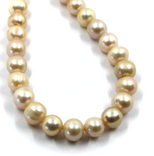 Cargar imagen en el visor de la galería, Pulsera de oro amarillo de 18 quilates de 7,9&quot; con perlas barrocas de color rosa, redondas/ovaladas, de 7-7,5 mm de ancho.
