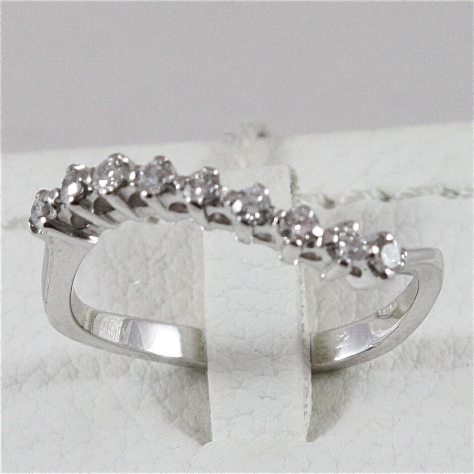 18K WHITE GOLD ETERNITY BAND RING WITH WHITE DIAMONDS, ONDULATE