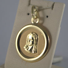 Load image into Gallery viewer, SOLID 18K YELLOW GOLD MEDAL PENDANT,VIRGIN MARY MADONNA, LENGTH 1,06 IN
