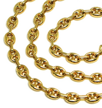 Load image into Gallery viewer, 18K YELLOW GOLD MARINER CHAIN BIG 6 MM, 20 INCHES, ANCHOR ROUNDED NECKLACE
