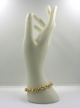 Cargar imagen en el visor de la galería, Pulsera náutica grande de oro amarillo de 18 quilates con ancla ovalada de 6,7 mm y 8,3&quot;
