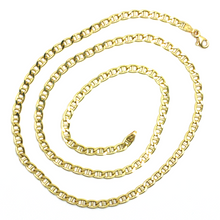 Cargar imagen en el visor de la galería, Cadena de oro amarillo de 18 quilates, estilo marinero, ovalada, con eslabones grandes de 5 mm, 60 cm y 24 pulgadas.
