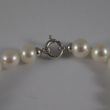 Load image into Gallery viewer, SOLID 18K WHITE GOLD BRACELET WITH FRESHWATER WHITE PEARL MADE IN ITALY  7,48 IN
