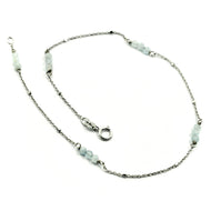 18K WHITE GOLD ANKLET 9.8