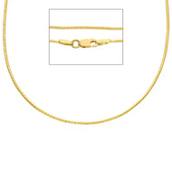 Solid 18k yellow gold omega chain, length 17.7