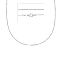Load image into Gallery viewer, 18K WHITE GOLD CHAIN MINI BASKET ROUND POPCORN LINK 1 MM WIDTH 19.69 INCH
