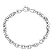 18K WHITE GOLD BRACELET 20cm 7.9