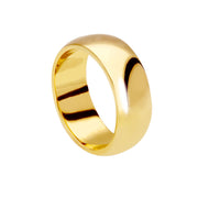 意大利 UNOAERRE 出品，18K 纯金扁平结婚戒指，重 5 克