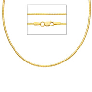 Solid 18k yellow gold omega chain, length 17.7
