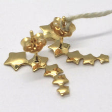 Load image into Gallery viewer, 18k yellow gold pendant star earrings, length 20mm, Made in Italy
